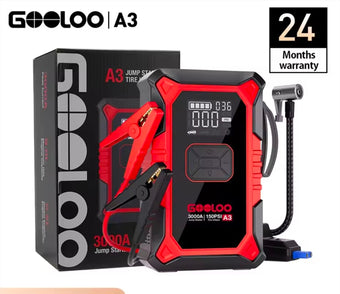 compare product Εκκινητής Μπαταρίας 3000A & Αεροσυμπιεστής 150 PSI GOOLOO A3