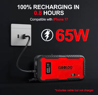 Εκκινητής Μπαταρίας 12V 3000A & Power Bank 65W GOOLOO GT3000 3000A