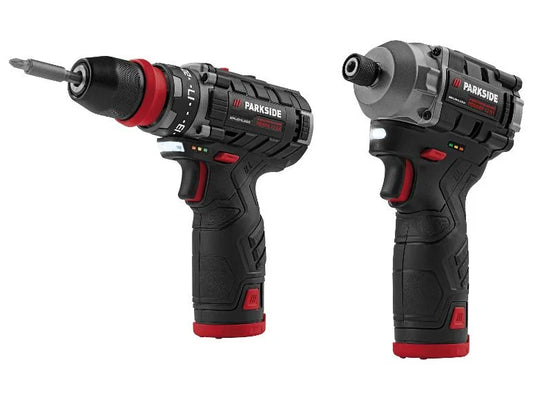 🔥 PARKSIDE PERFORMANCE® Σετ 12V Δραπανοκατσάβιδο »PBSPA 12 E4« + Κρουστικό Κλειδί Μπαταρίας »PDSSAP 12 B1«