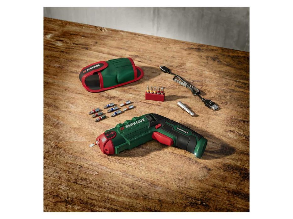 🔧 Parkside® Επαναφορτιζόμενο Κατσαβίδι 4V Rapidfire 2.2 — C